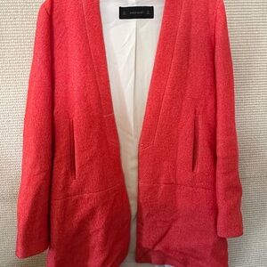 Zara Peachy Orangish Pink Blazer